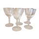 Suite of 4 glasses of port wine cooked in glass of the years 1930