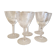 Suite of 4 glasses of port wine cooked in glass of the years 1930