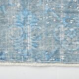 7x11 Turkish Light Blue Camouflage Pattern Vintage Rug, 223x329Cm