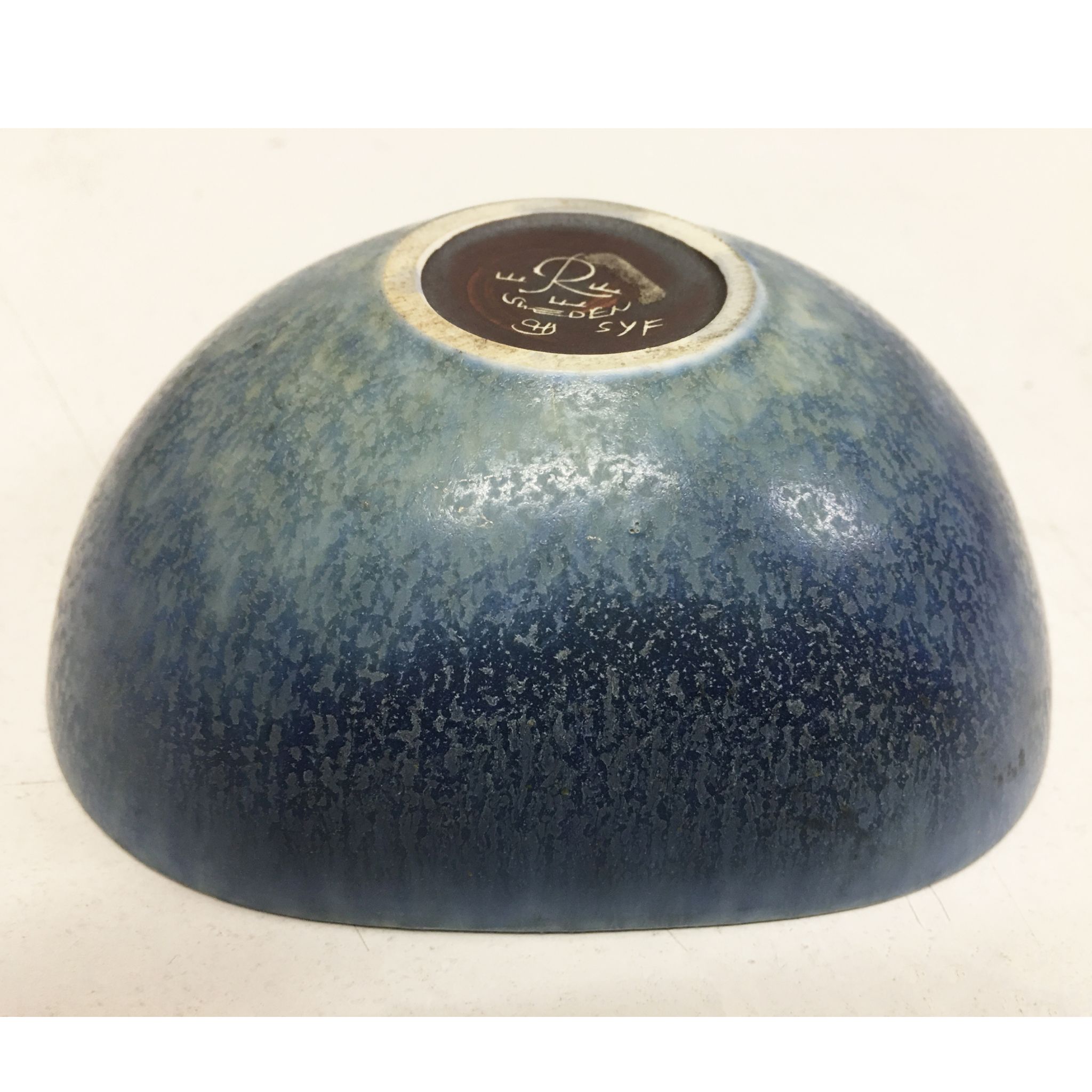 Blue bowl by Carl Harry Stålhane and Gunnar Nylund 50s