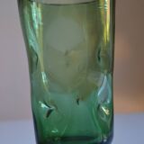 green glass vase Murano or Empoli Italy 1960
