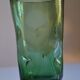 green glass vase Murano or Empoli Italy 1960