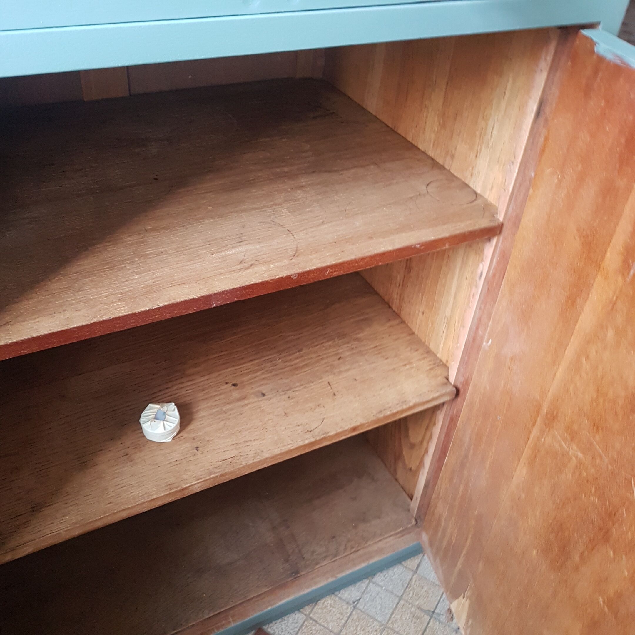 Wooden green art deco buffet