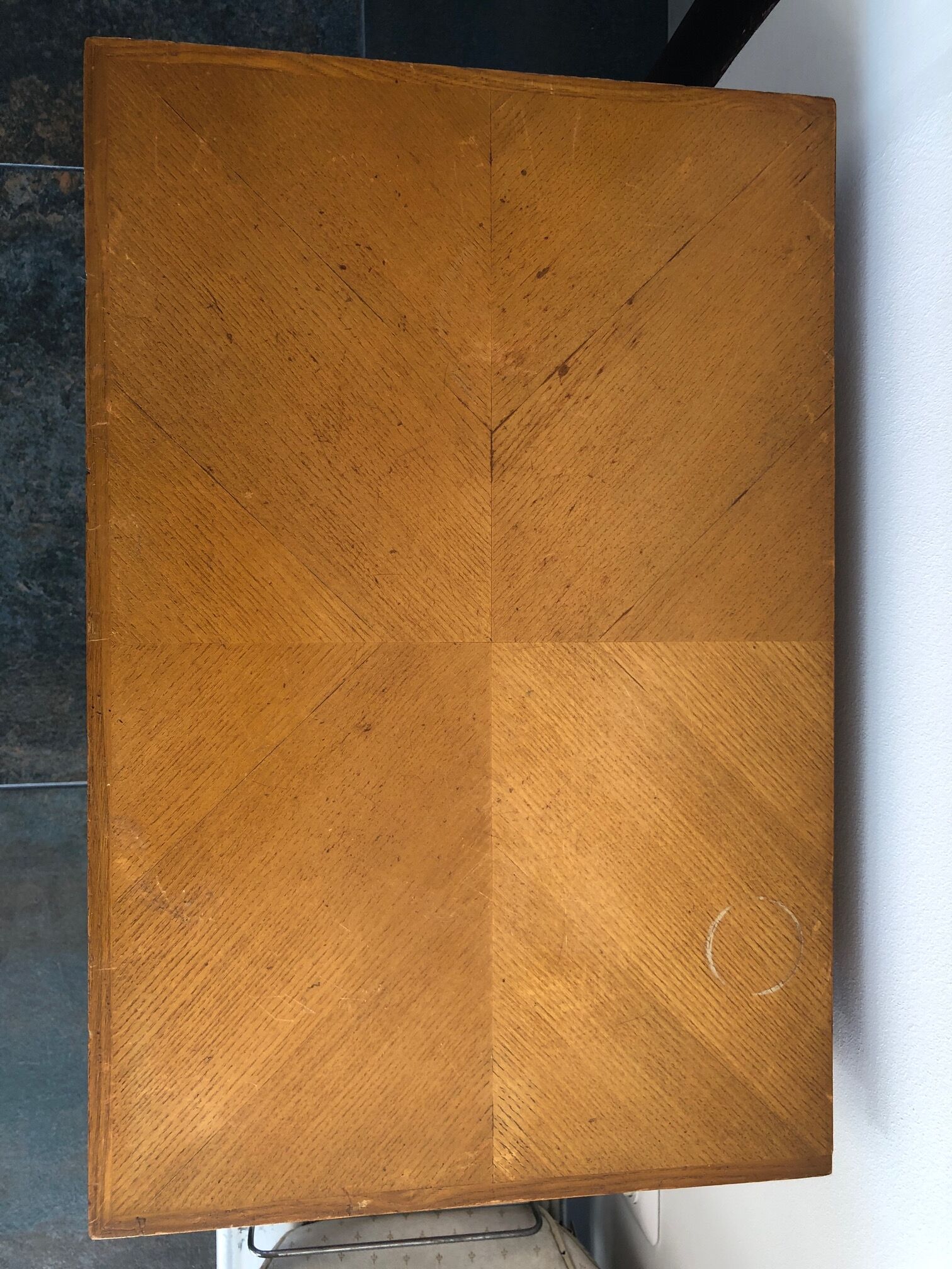 Vintage bedside compass feet