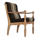 1970s, Danish armchair, furniture wool, solid oak wood.