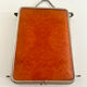 Antique Art Deco triptych barber mirror from the 1920s/30s – leather covering o