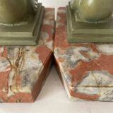 Paire de serre-livres Art déco pigeons