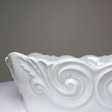 Square coupe/bowl in celadon porcelain, vintage Limoges from the 50s to 70s.