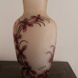 François Théodore Legras ovoid vase with flower decoration Rubis Art Nouveau