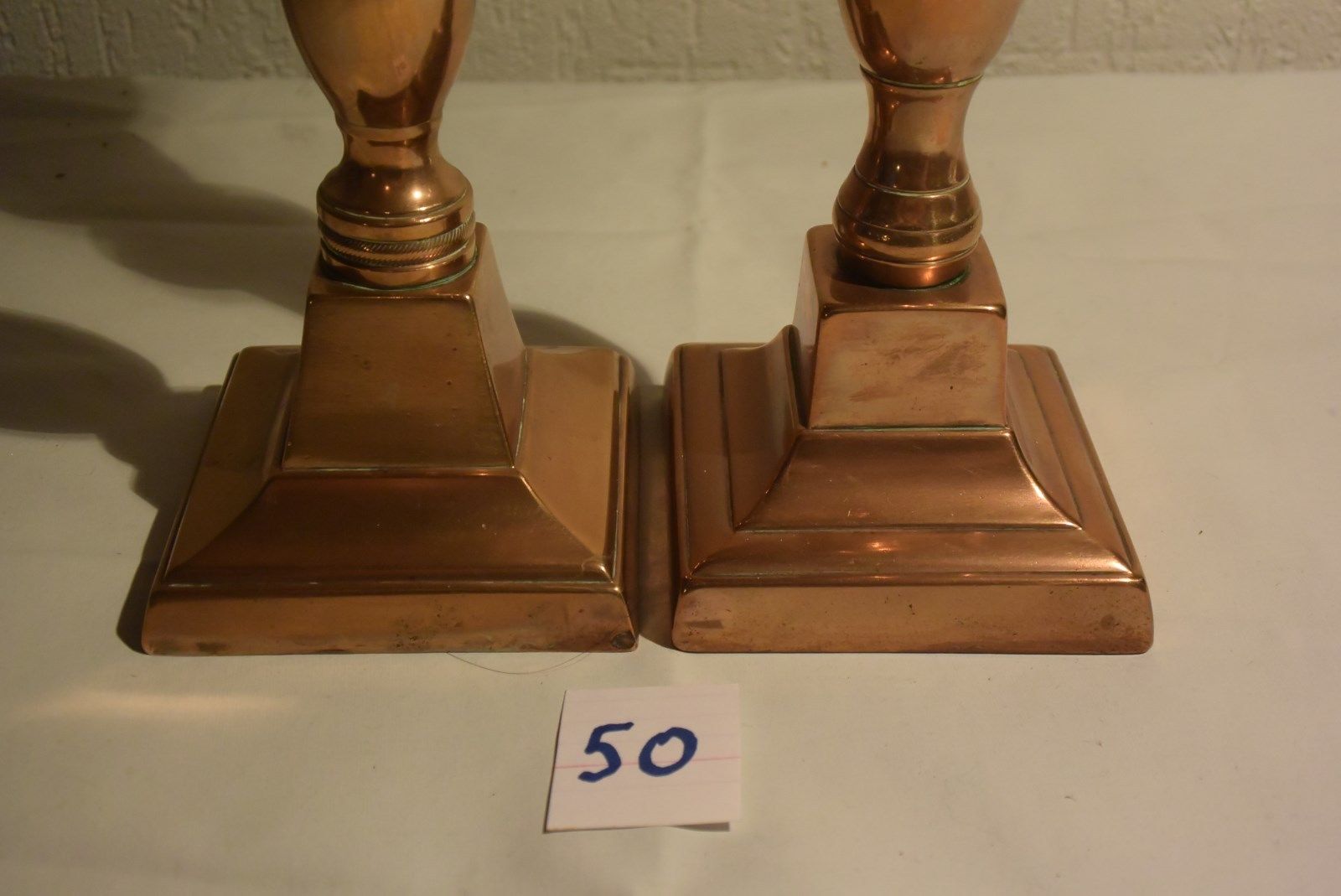 2 chandeliers en cuivre old copper candlestick