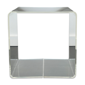 Table d'appoint, étagère cube en plexiglas par Michel Dumas, France 70's