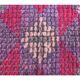 Pink-gray vintage Turkish hand-knotted tribal runner 79x390