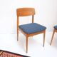 Set of 4 vintage chairs, 1960s–70s retro style, reupholstered.