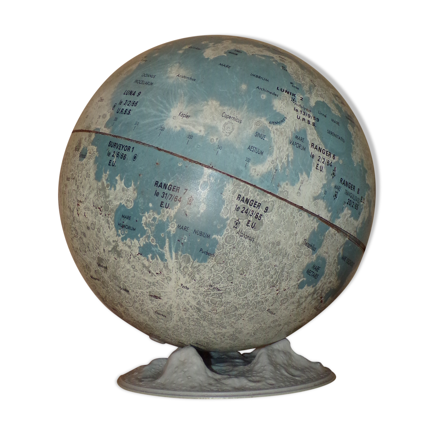 Vintage lunar globe 1966