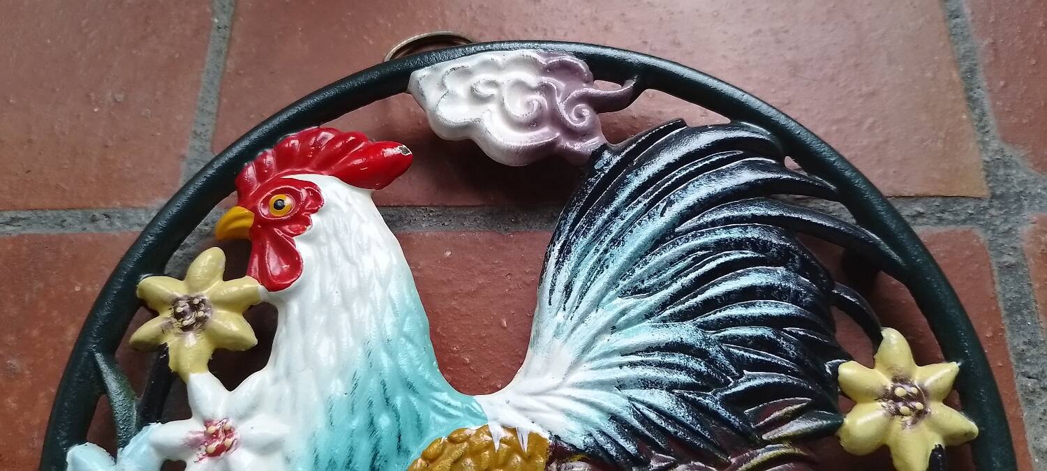 Vintage cast iron trivet