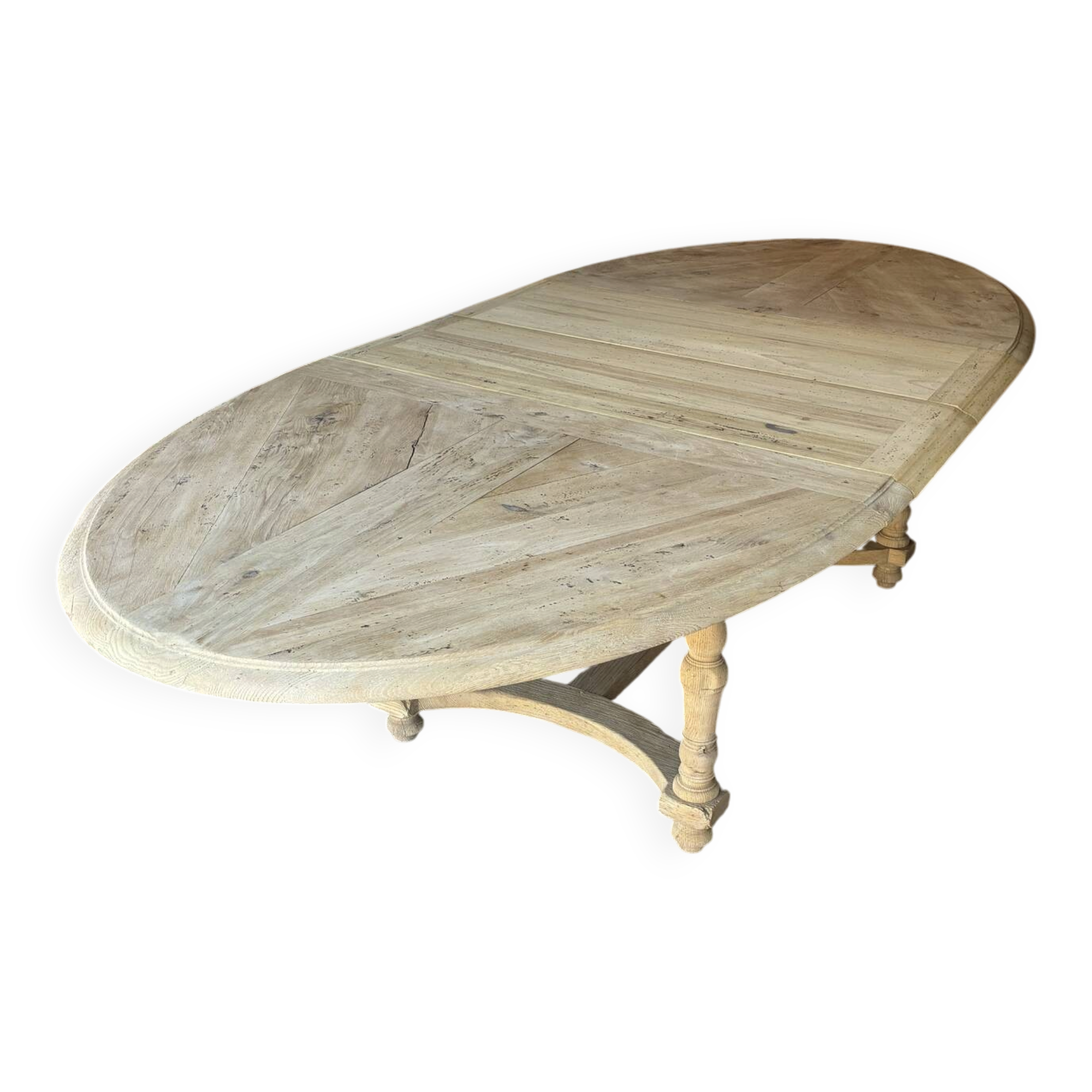 Table de ferme en chêne massif avec rallonges 