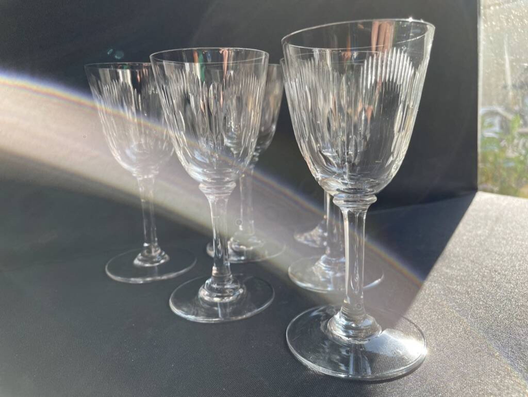 6 verres à vin Baccarat service Molière