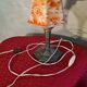 Antique 1930s regul lamp with painted opaline lampshade, art deco, 36x18