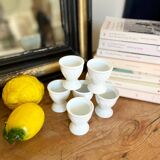 Six porcelain "Clover" egg cups - 1970.