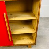 Buffet sliding doors solid red pine