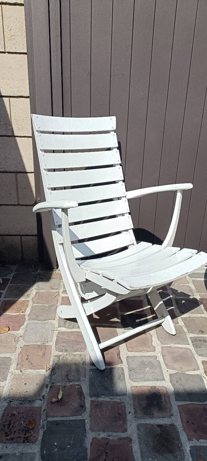Vintage "triconfort" garden pool lounge