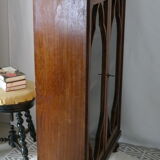 Old atisanal wooden library showcase