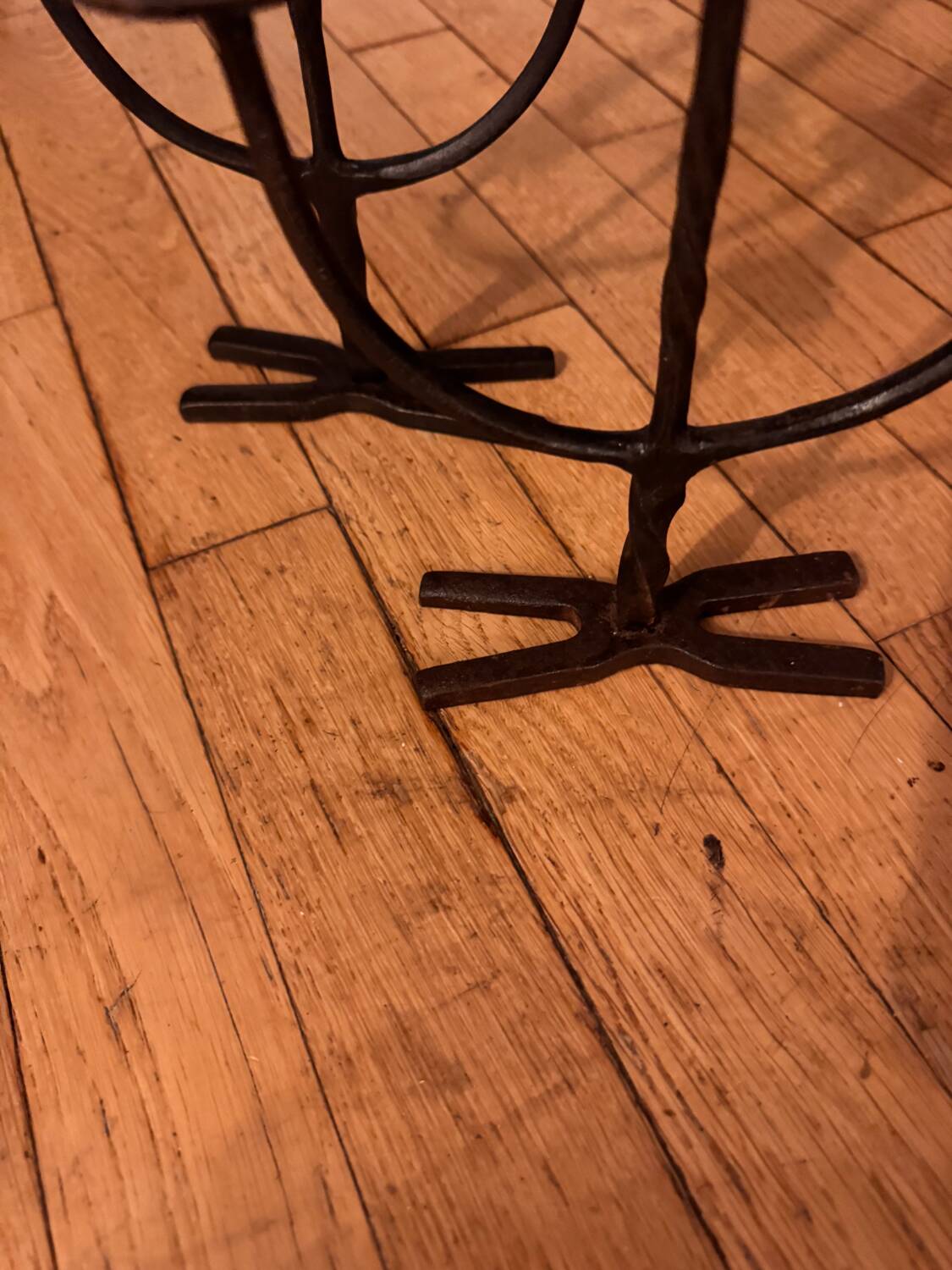 Brutalist pair of candlesticks