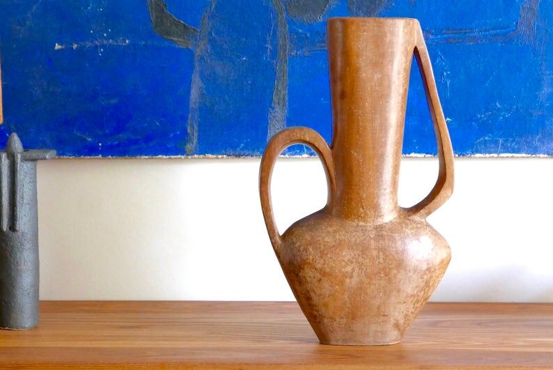 Wooden decorative handle jar, 1950s