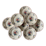 8 assiettes anciennes en faïence de Sarreguemines