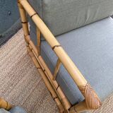 Paire de fauteuils en rotin vintage