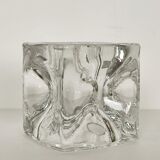 Ice cube crystal candle holders