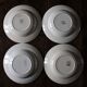Lot 4 mismatched hollow plates Art Deco blue red green