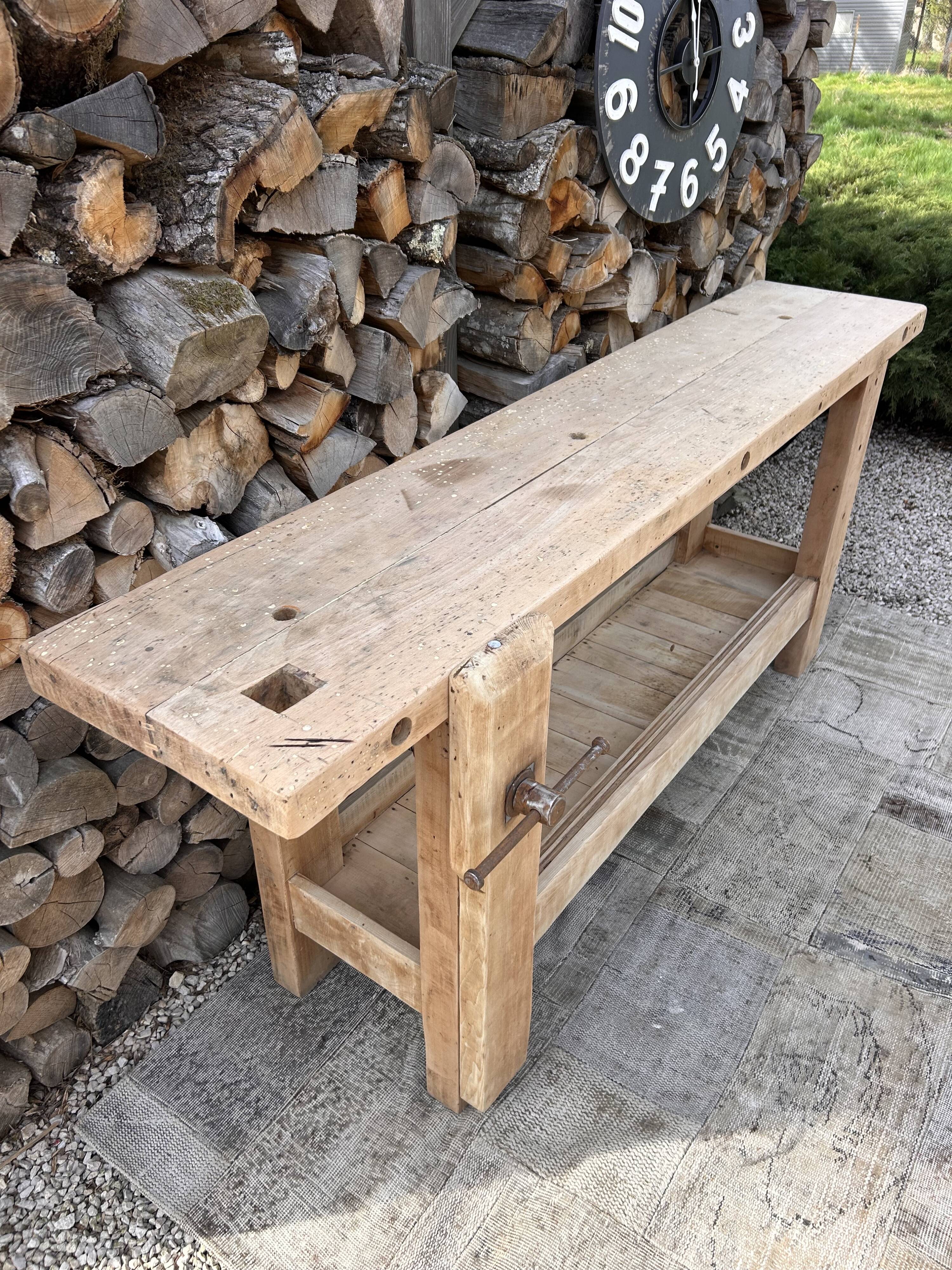 Renovated carpenter's workbench