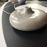 Vase en grès Asia blanc cassé