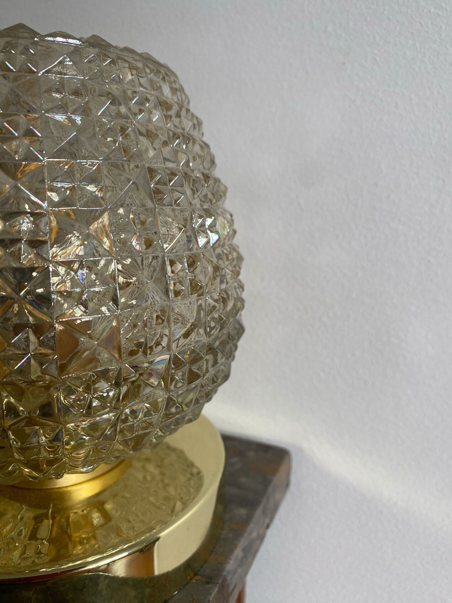 Vintage glass globe wall light