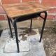 Old children's desk, metal and wood