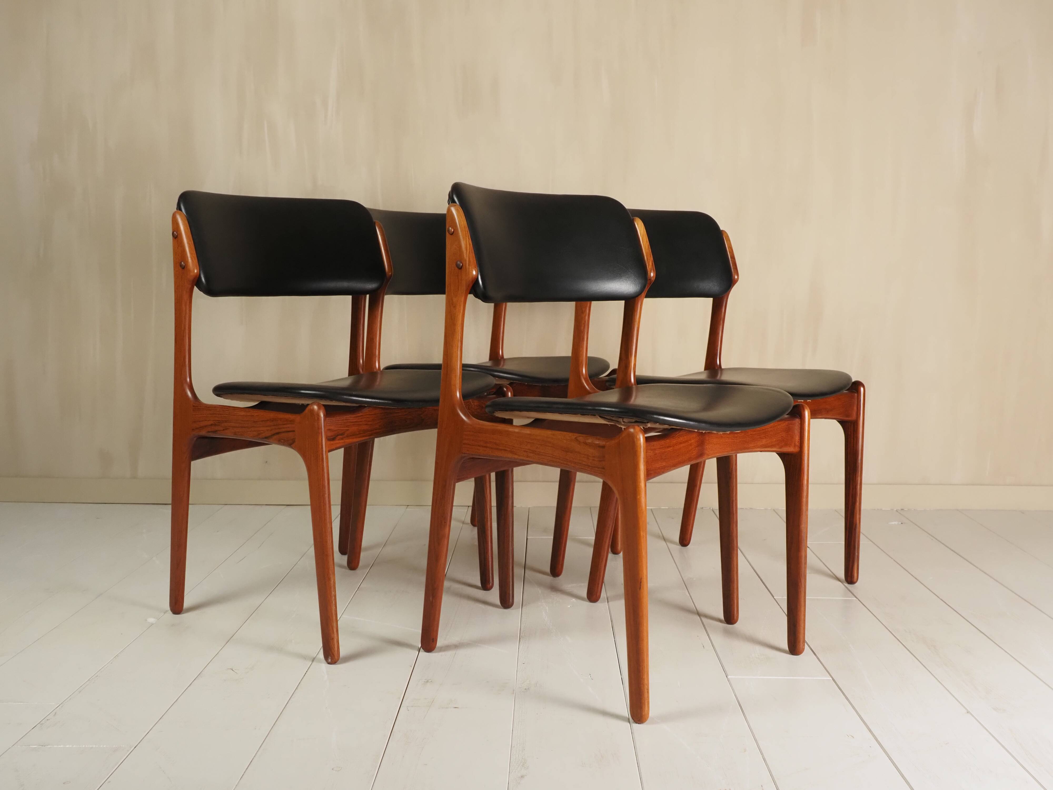 Model 49 dining chairs by Erik Buck for OD Møbler, 1960s