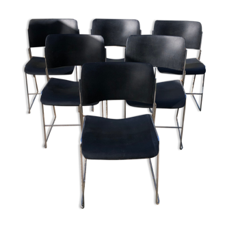 Lot of 6 chairs by David Rowland