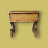 Small antique wooden stool chest – handcrafted