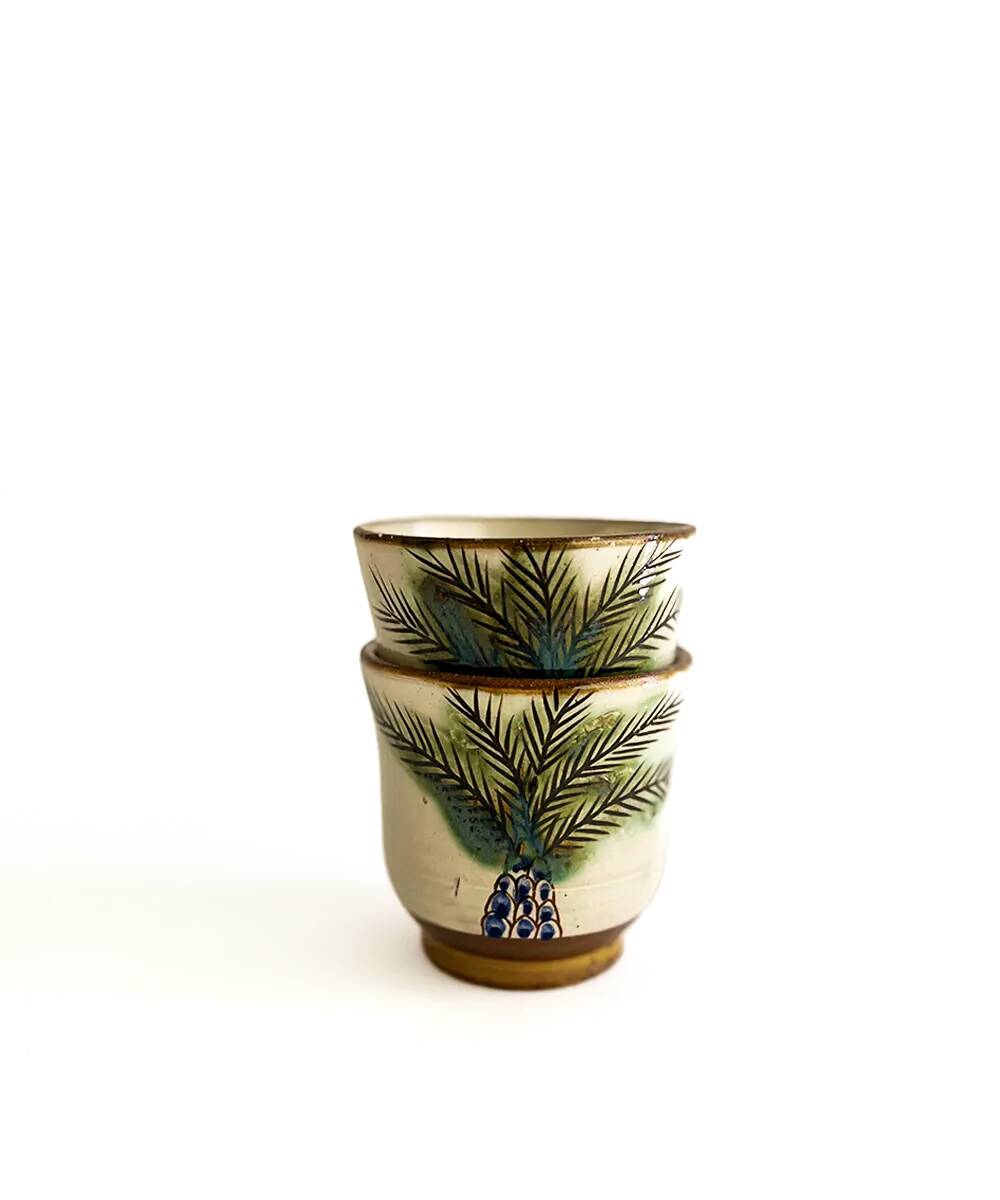 Set of 2 ceramic coffee cups from Luxor - Egypt