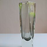 Murano Sommerso Vase Gray Blue 30 cm Vintage 1970