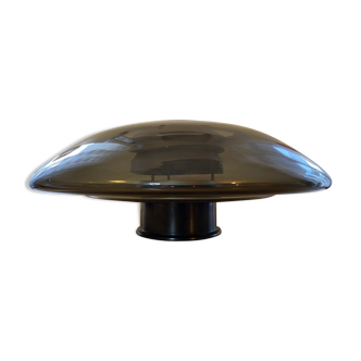 PLAFONNIER VINTAGE IN VERRE SMOKED BY ERCO - 1960s