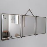Triptych barber's mirror