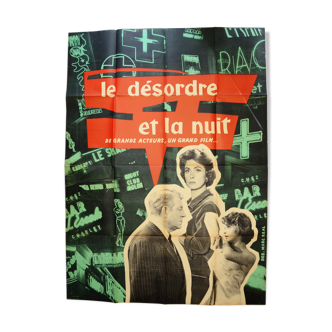 Affiche originale cinéma " Le Désordre de la Nuit " 1958 Gabin, Darrieux...