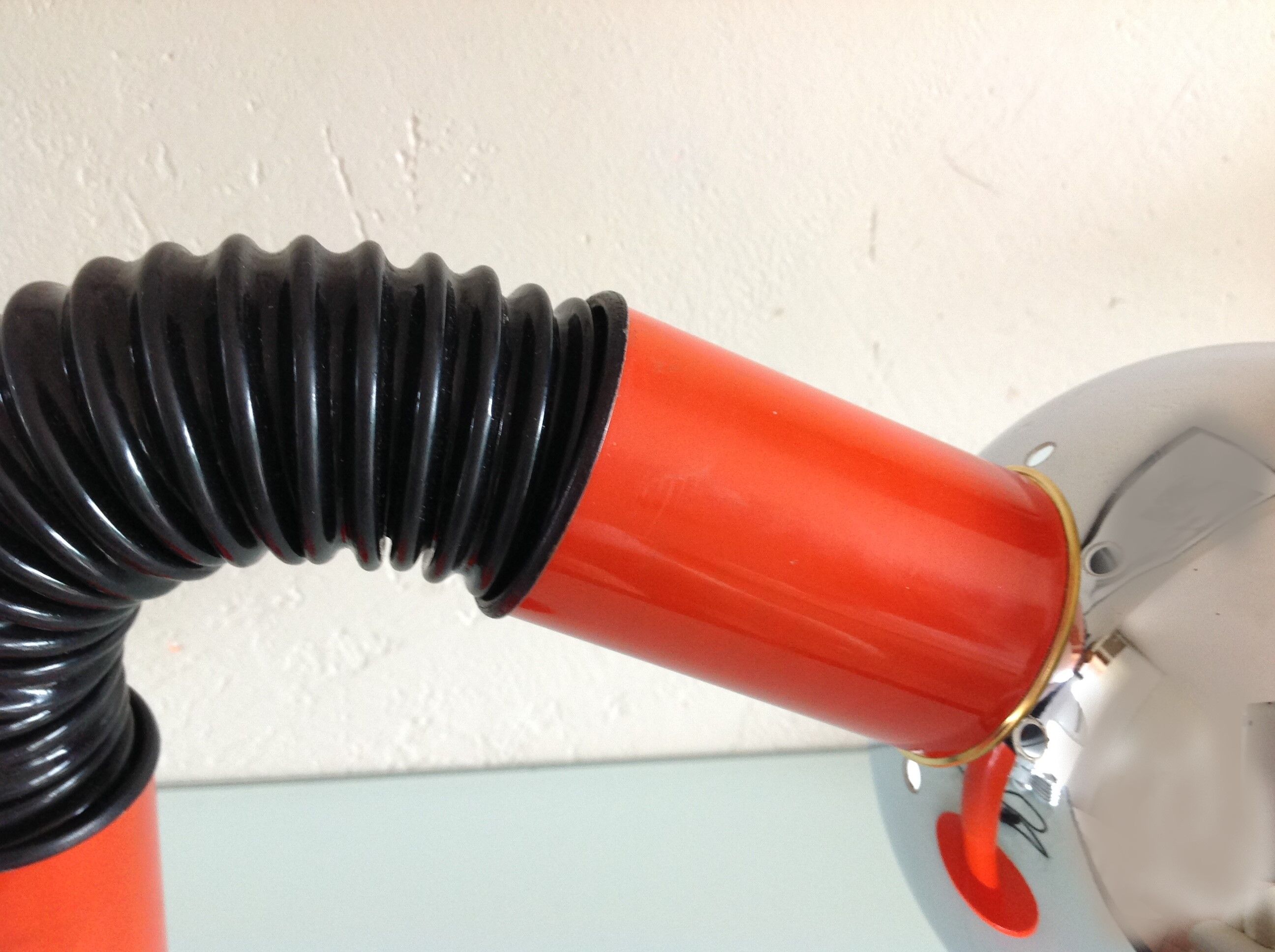 Orange eyeball lamp and chrome globe 60/70
