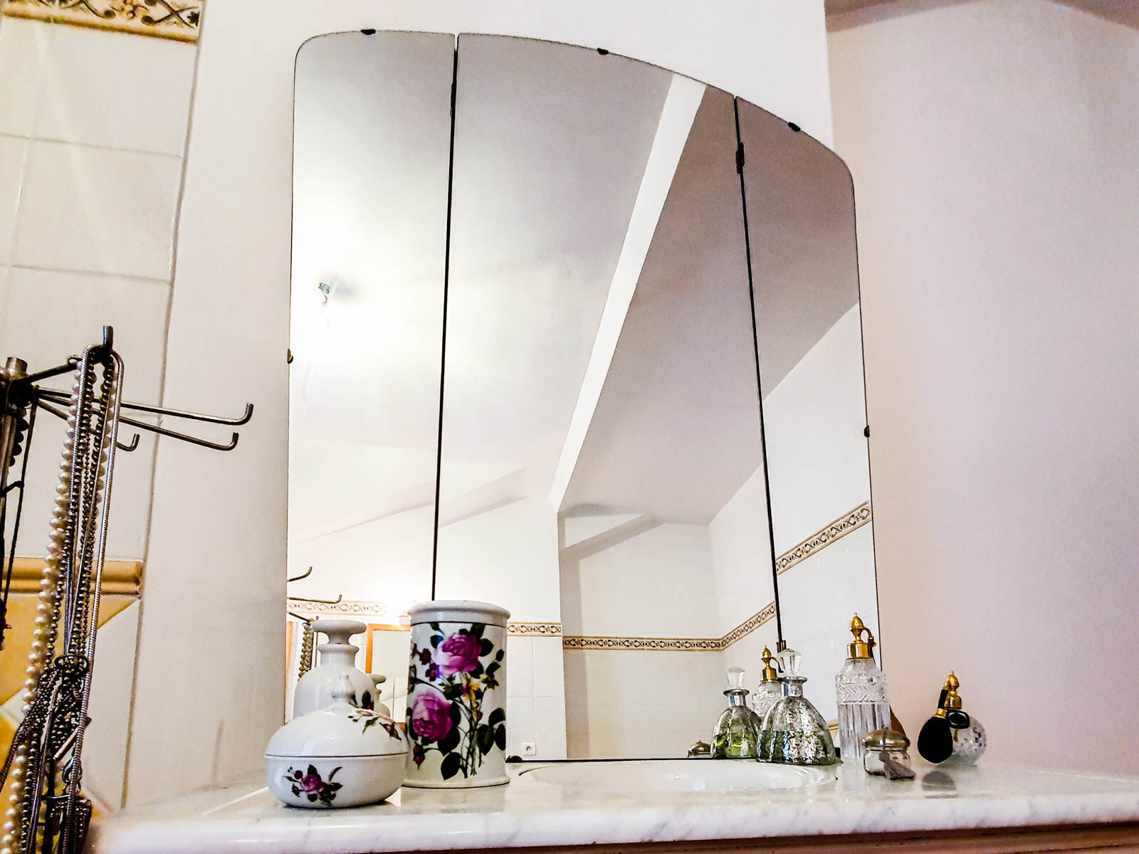 Art Deco triptych mirror 90x120cm