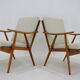 Paire de fauteuils en hêtre, Tchécoslovaquie