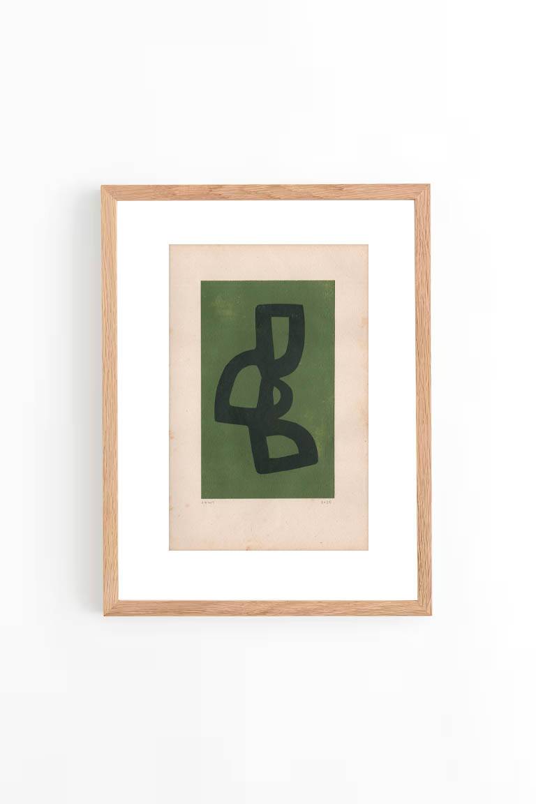 Collage on old paper signed Eawy