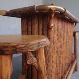 Bar style wood crude mountain cabin 1970