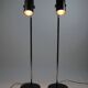 Pair of Black and Chrome “Orion” Floor Lamps by Per Sundstedt for Ateljé Lyktan, Sweden, 1960s